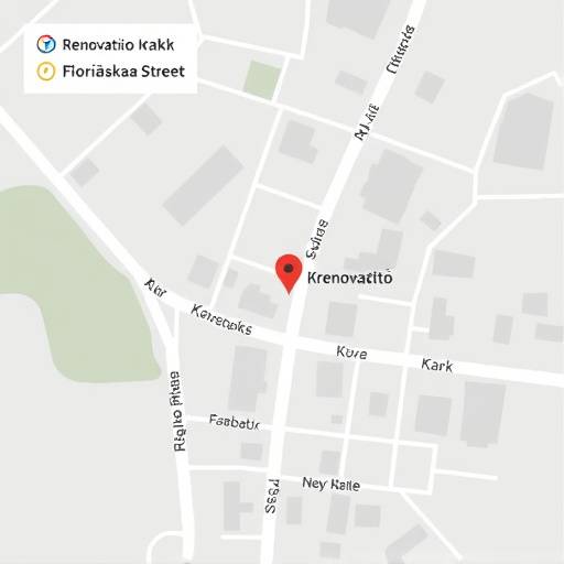 Mapa dojazdu do biura Renovatio Krak przy ulicy Floria&nacute;skiej w Krakowie